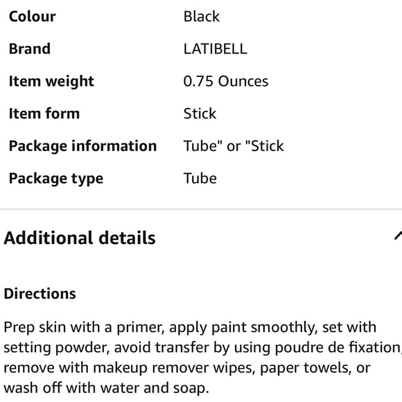 FREE 🆕Face & Body Matte Black Paint Stick - Picture 6 of 16